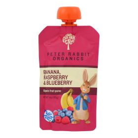 Peter Rabbit Organics Fruit Snacks - Raspberry Banana and Blueberry - Case of 10 - 4 oz.