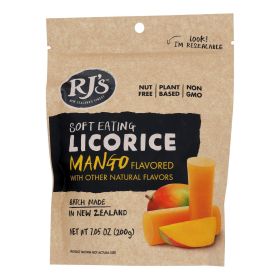 Rj's Licorice Soft Eating Licorice - Mango - Case of 8 - 7.05 oz