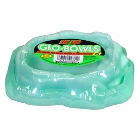 Zoo Med Glo-Bowl Glow in the Dark Combo Bowl Green Medium